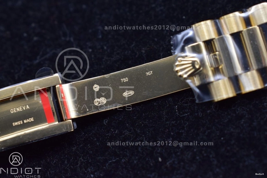 President Weight 904L V Stick YG Steel 731 YG 40 ZipUp Markers DayDate JDF on Gain Bracelet Dial A2836 0711